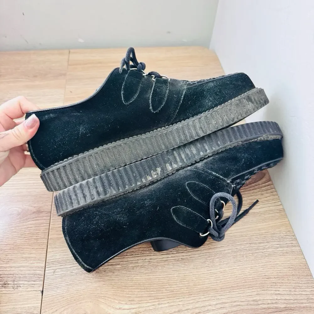 Demonia Creeper-602S platform shoes Black Leather Women’s Size 9